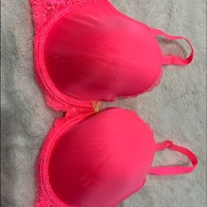 Lace hot pink bra